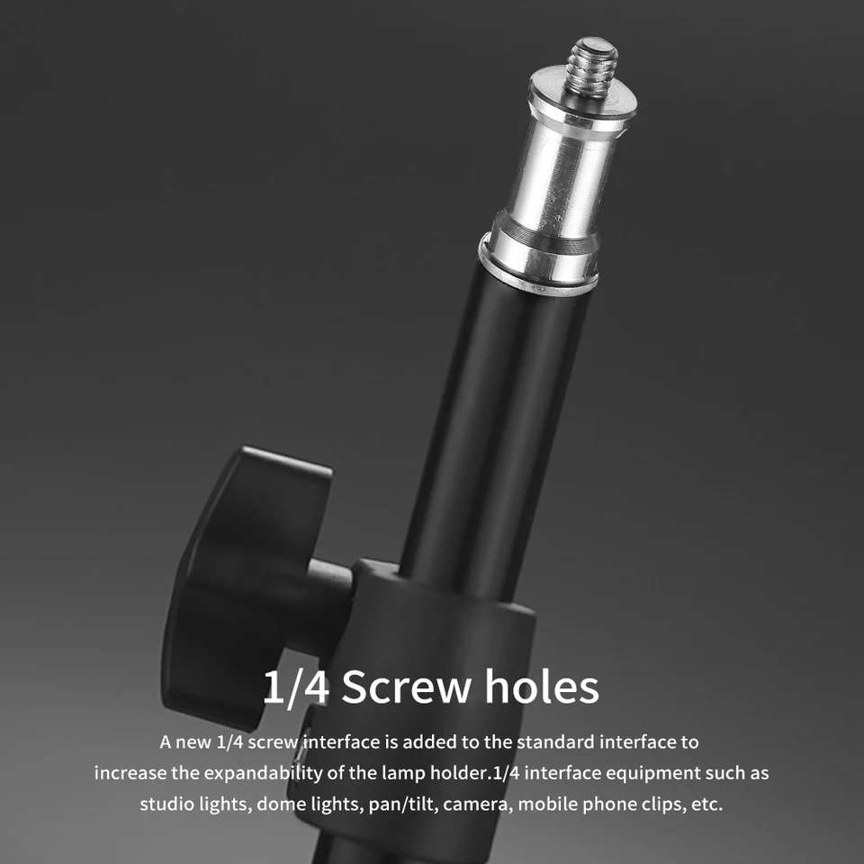 Hridz 210CM Photography Studio Adjustable Light Stand Photo Tripod with 1/4 Screw Head for Flash Umbrellas Reflector Lighting