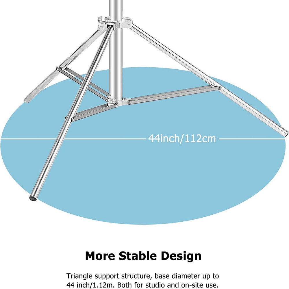 Hridz 280cm Stainless Steel Stand Heavy Duty for Light Softbox Strobe Umbrella Construction
