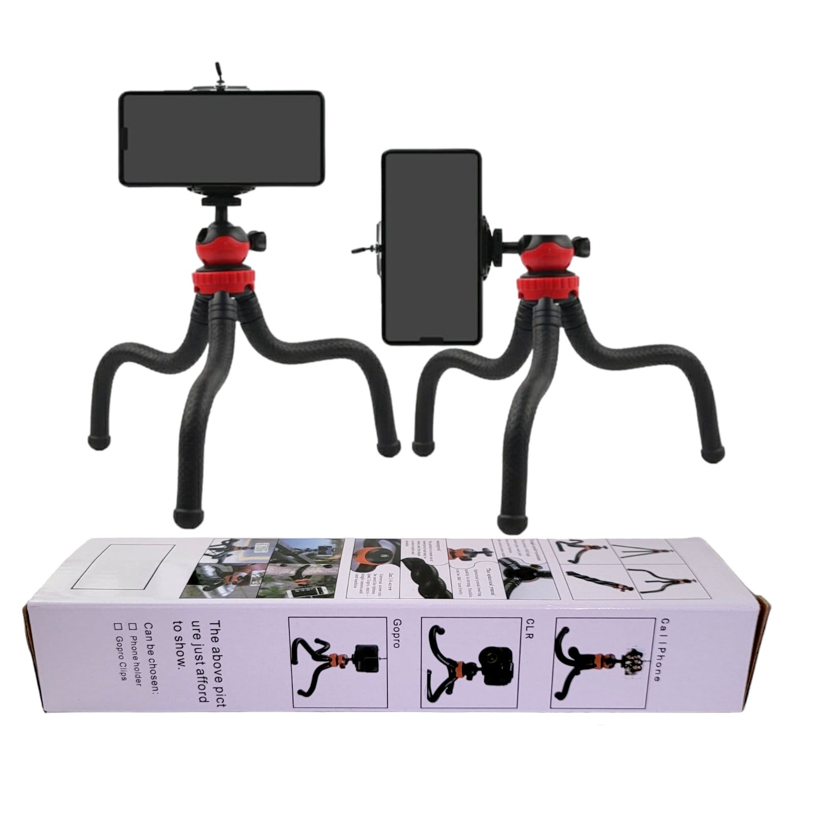 Hridz 360 Degree Flexible Octopus Portable Tripod Heavy Duty Ball Head Stand for GoPro DSLR Camera