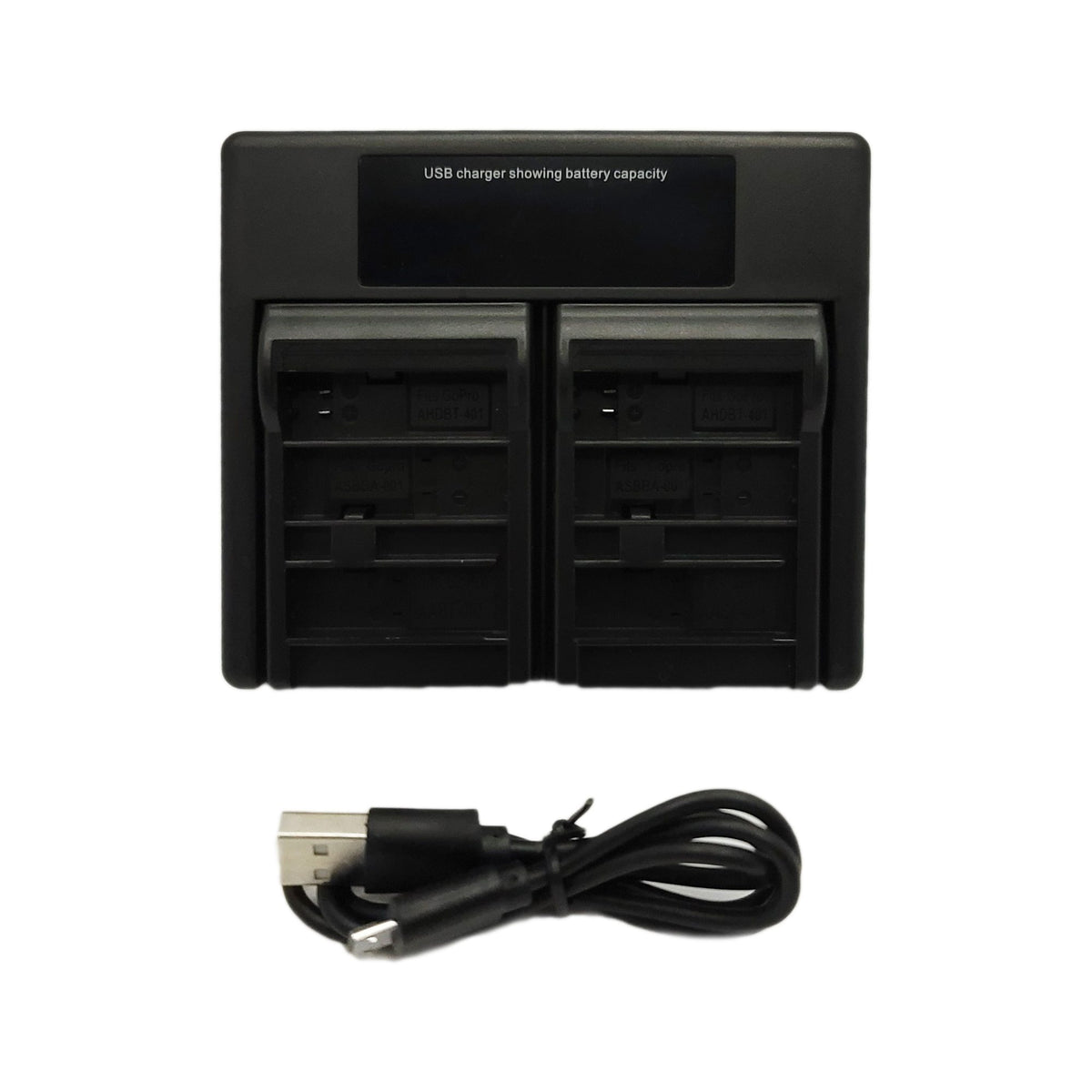 Hridz AHDBT-401 2 Batteries & Dual Charger Kit for GoPro HERO4 Black & Silver