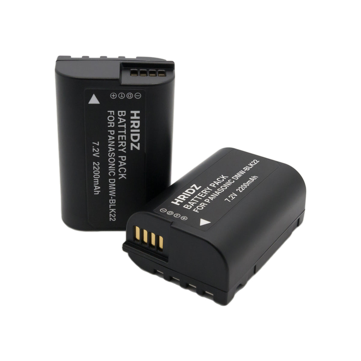 Hridz BLK22 2 Batteries & Dual Charger Kit for Panasonic Lumix S5/GH5/G9/GH5s/GH6
