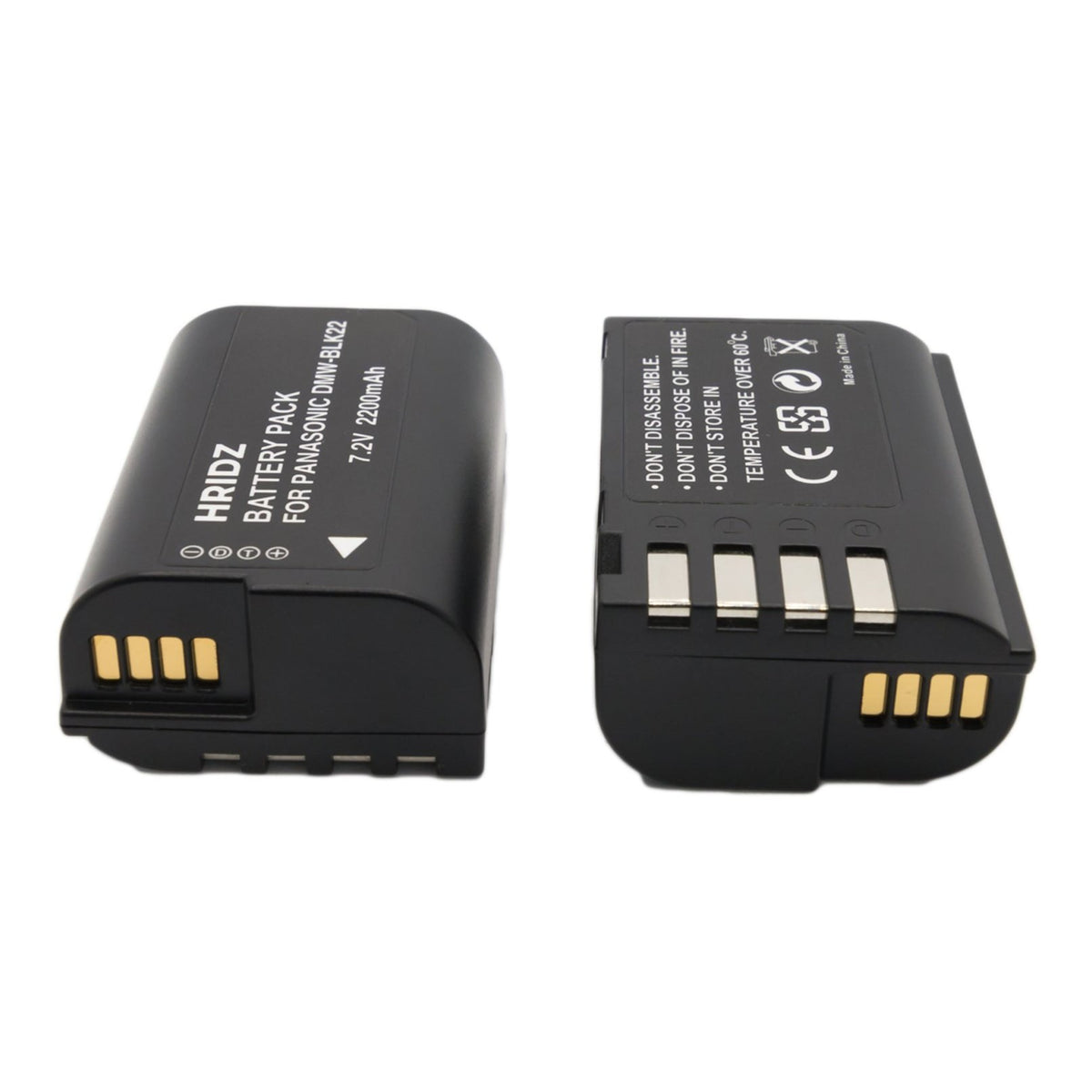 Hridz BLK22 Replacement Battery for Panasonic Lumix S5/GH5/G9/GH5s/GH6