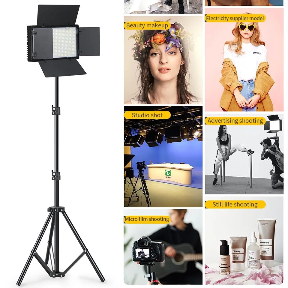 Hridz Bi-colour Video Light – Dimmable Bi-Color 2500K-8500K Panel, Remote-Controlled, for Photography, YouTube, Vlogging, and Video Recording with AU Plug Power Adapter
