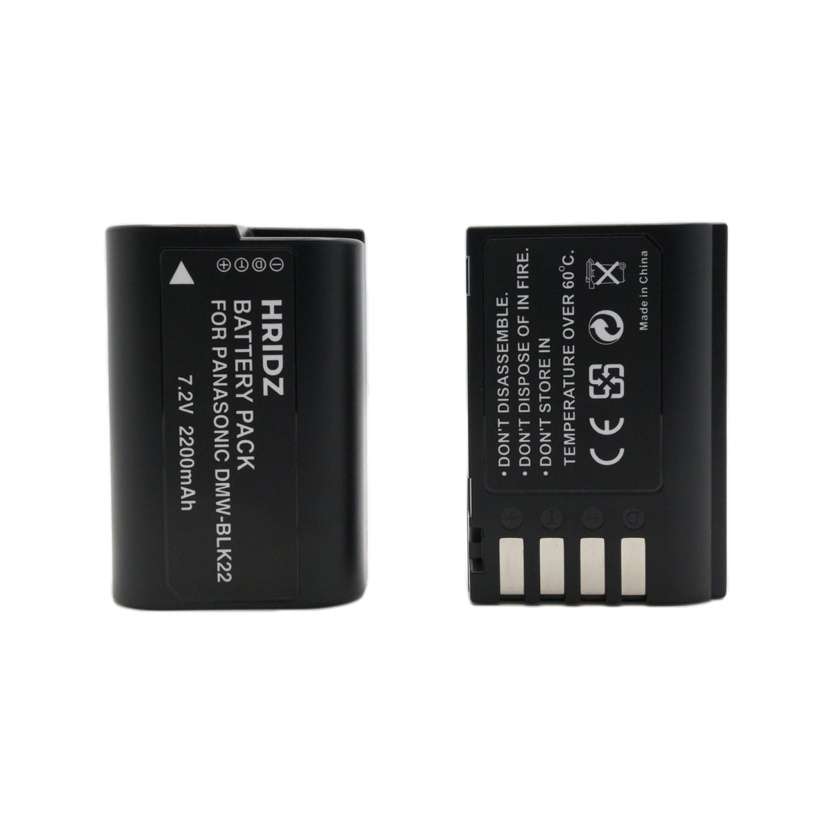 Hridz DMW-BLK22 Battery & Charger – Choose 1 Battery, 2 Batteries, Charger or Combo – for Panasonic Lumix S5/GH5/G9/GH5s/GH6