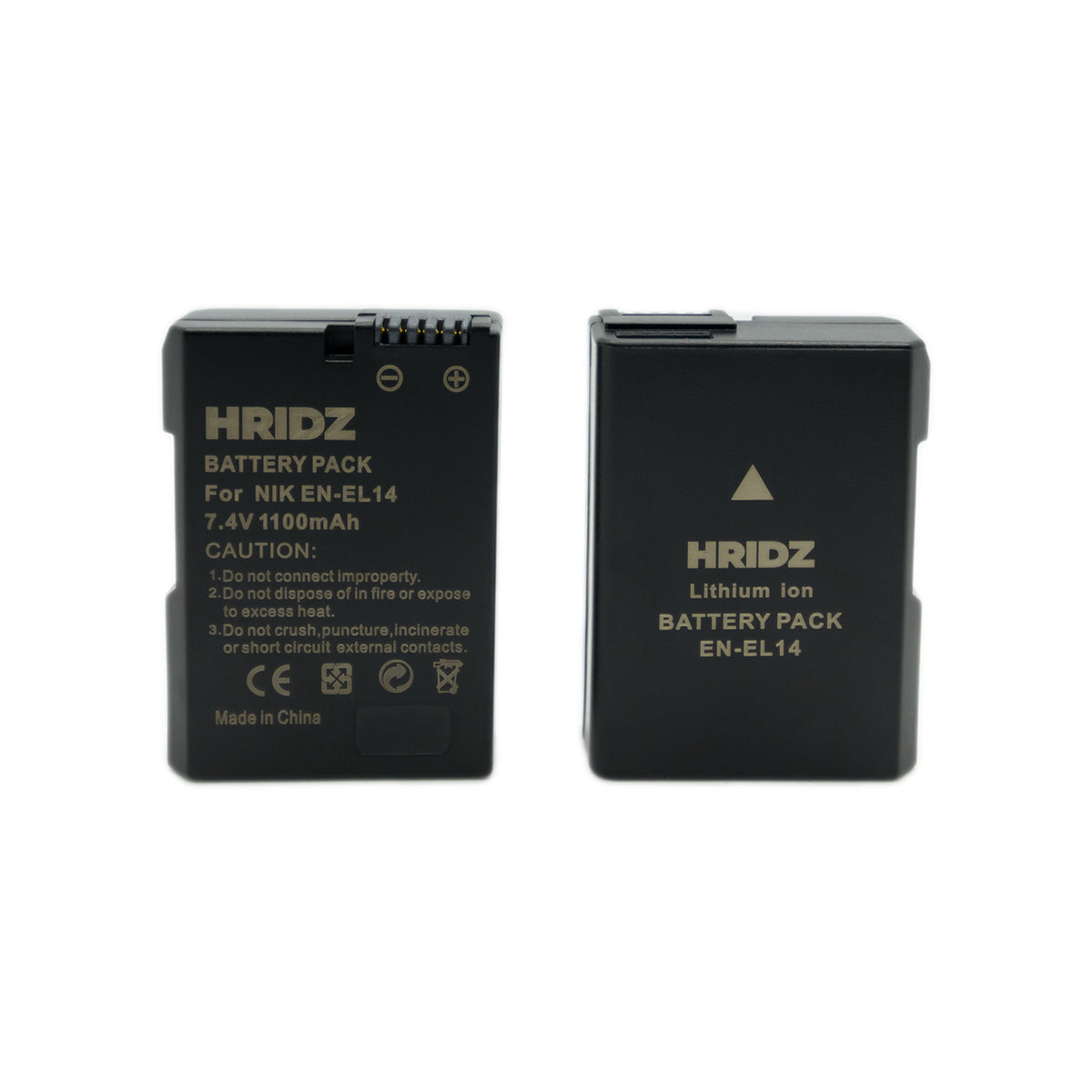Hridz EN-EL14 Replacement Battery for Nikon D-Series, Coolpix & P-Series Cameras
