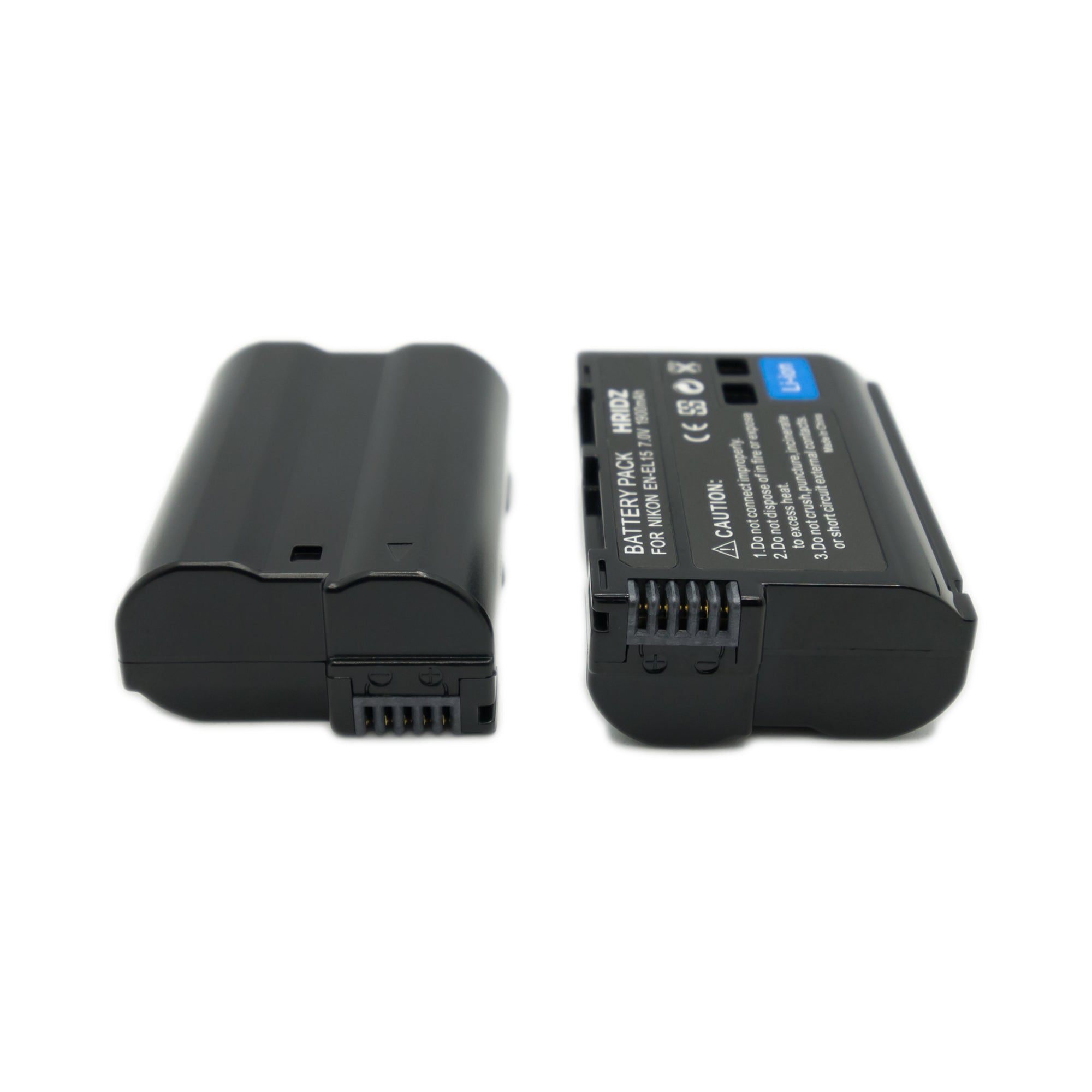 Hridz EN-EL15 2*Batteries & Dual Charger for Nikon Z8 Z6 Z7 D780 D500 D600 D750 D800 D850 Z5 Battery