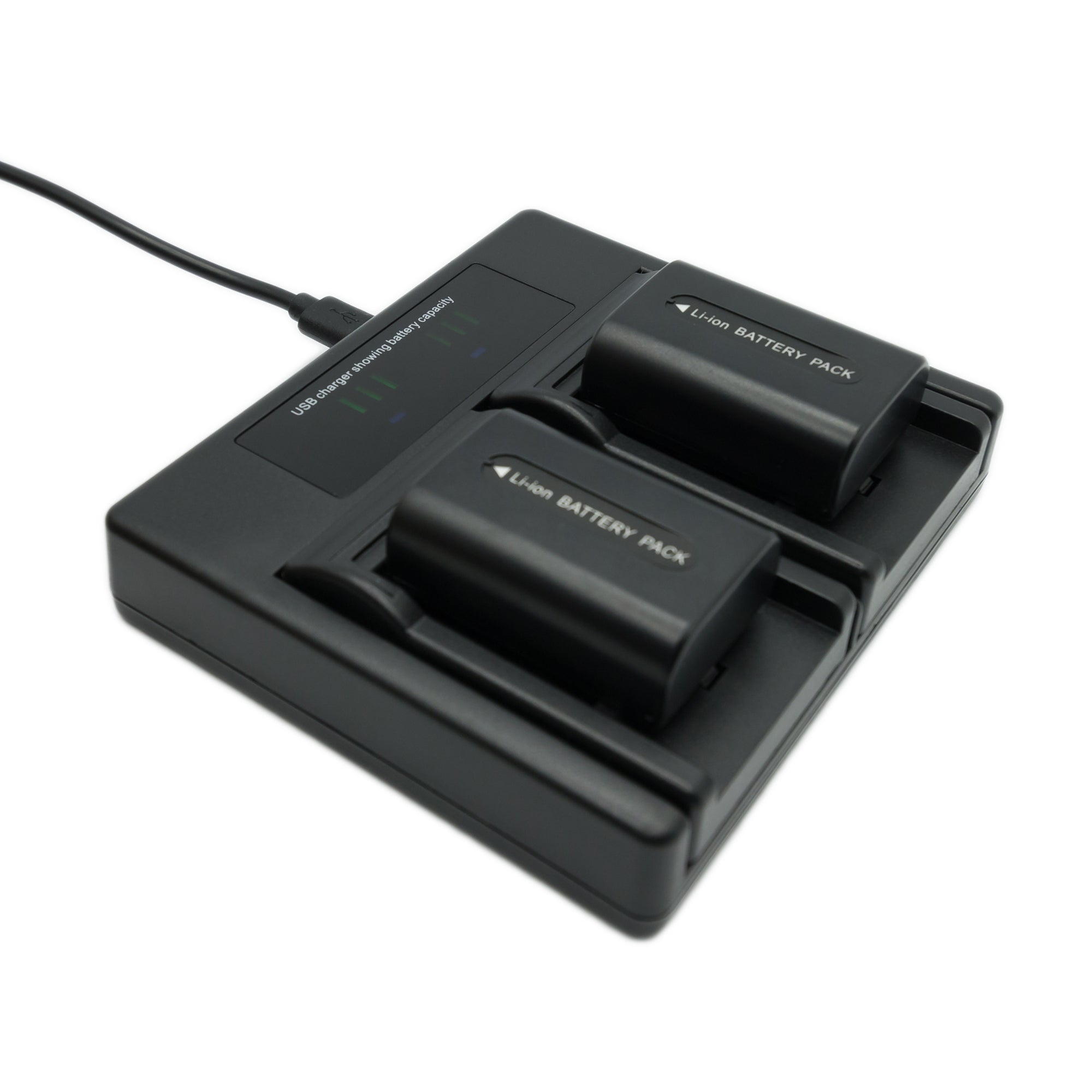 Hridz FH50 2*Batteries 1*Dual Charger for Sony Cyber-Shot NP-FH50 HX1 HX100