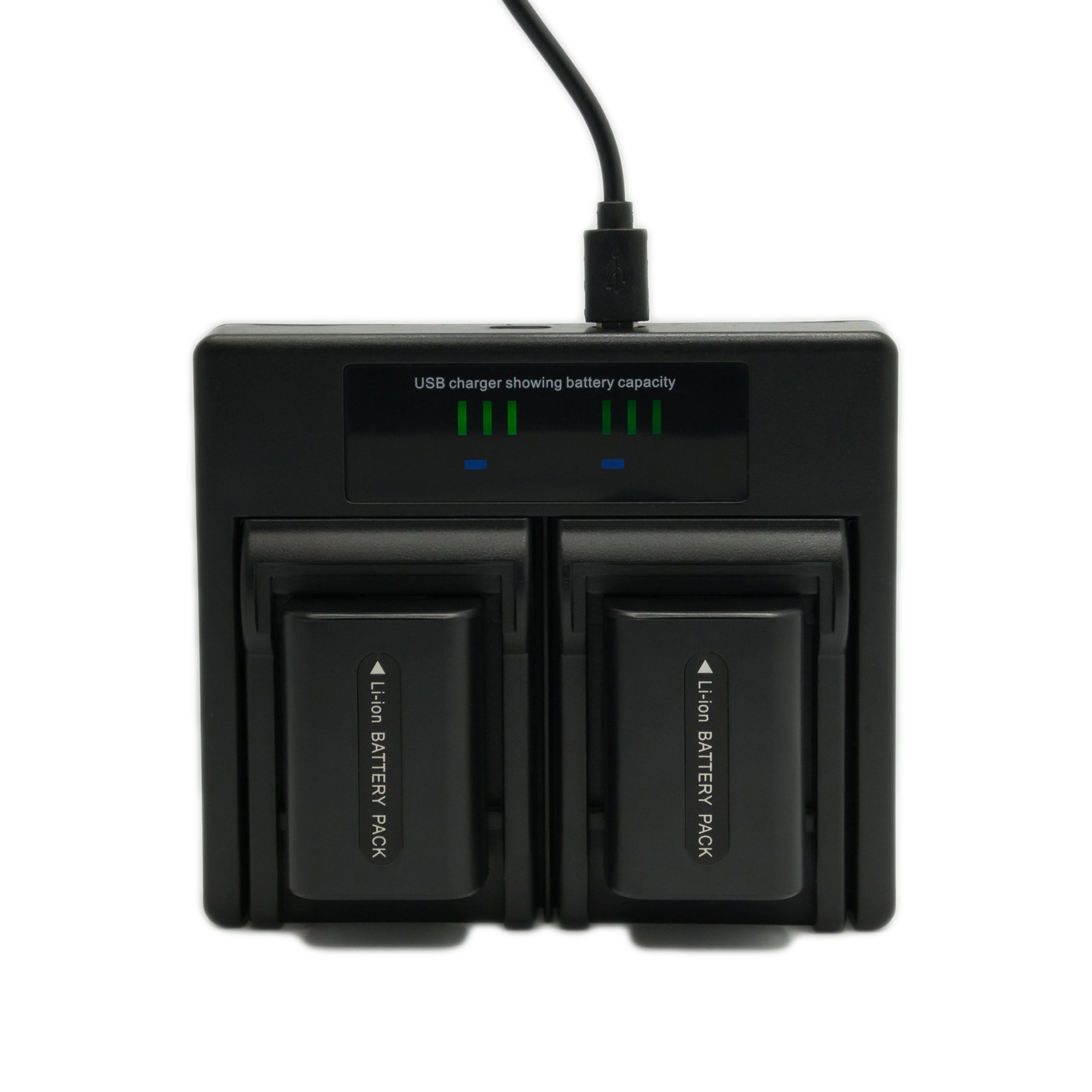 Hridz FH50 2*Batteries 1*Dual Charger for Sony Cyber-Shot NP-FH50 HX1 HX100