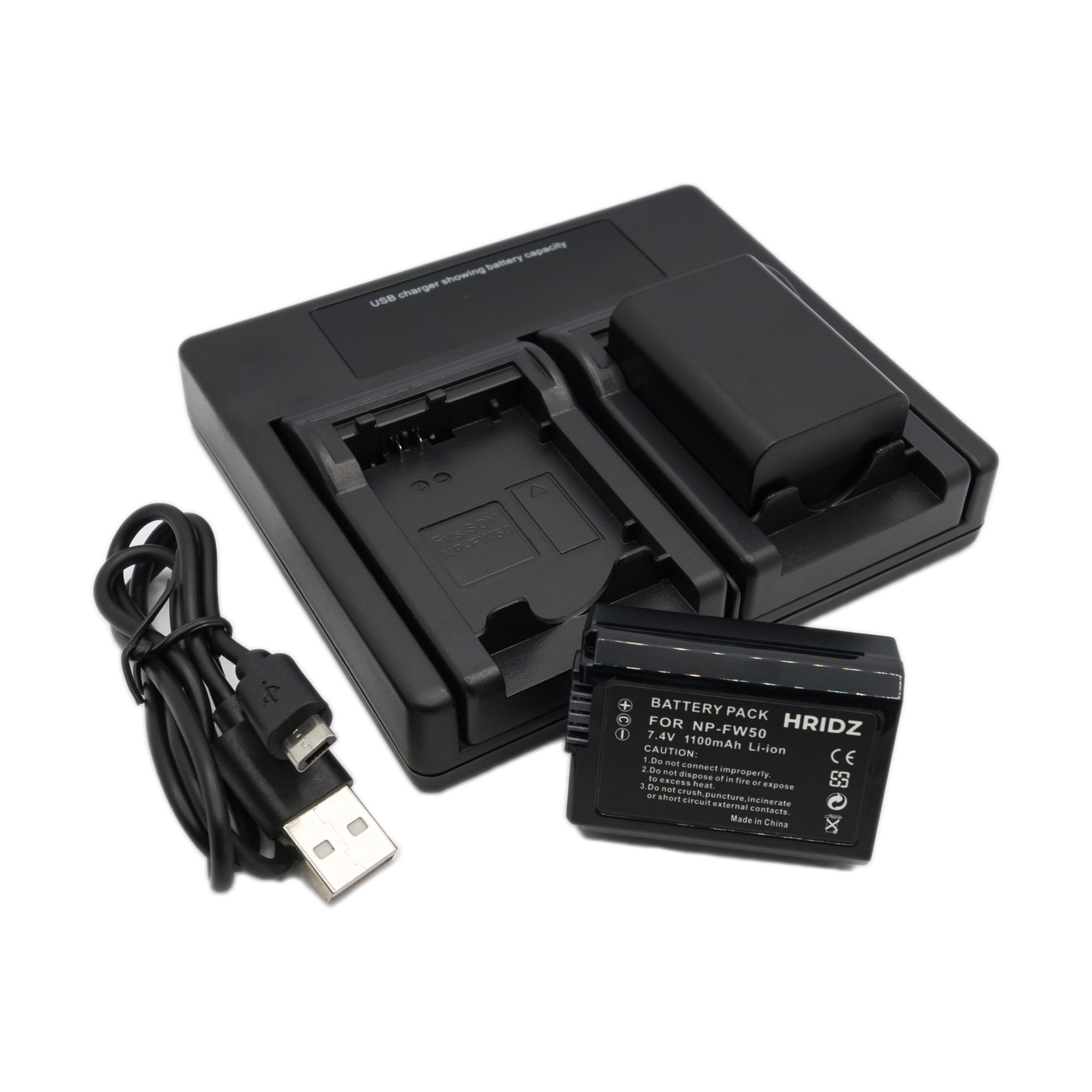 Hridz FW50 2*Batteries & Dual Charger for Sony NP-FW50 Battery A33 A35 A37 A55V RX10