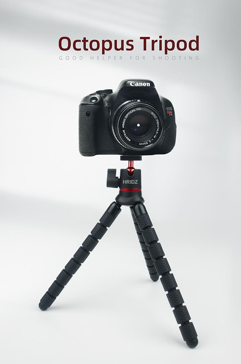 Hridz Flexible Octopus Tripod Portable Outdoor with Ball Head for Phone Small Camera