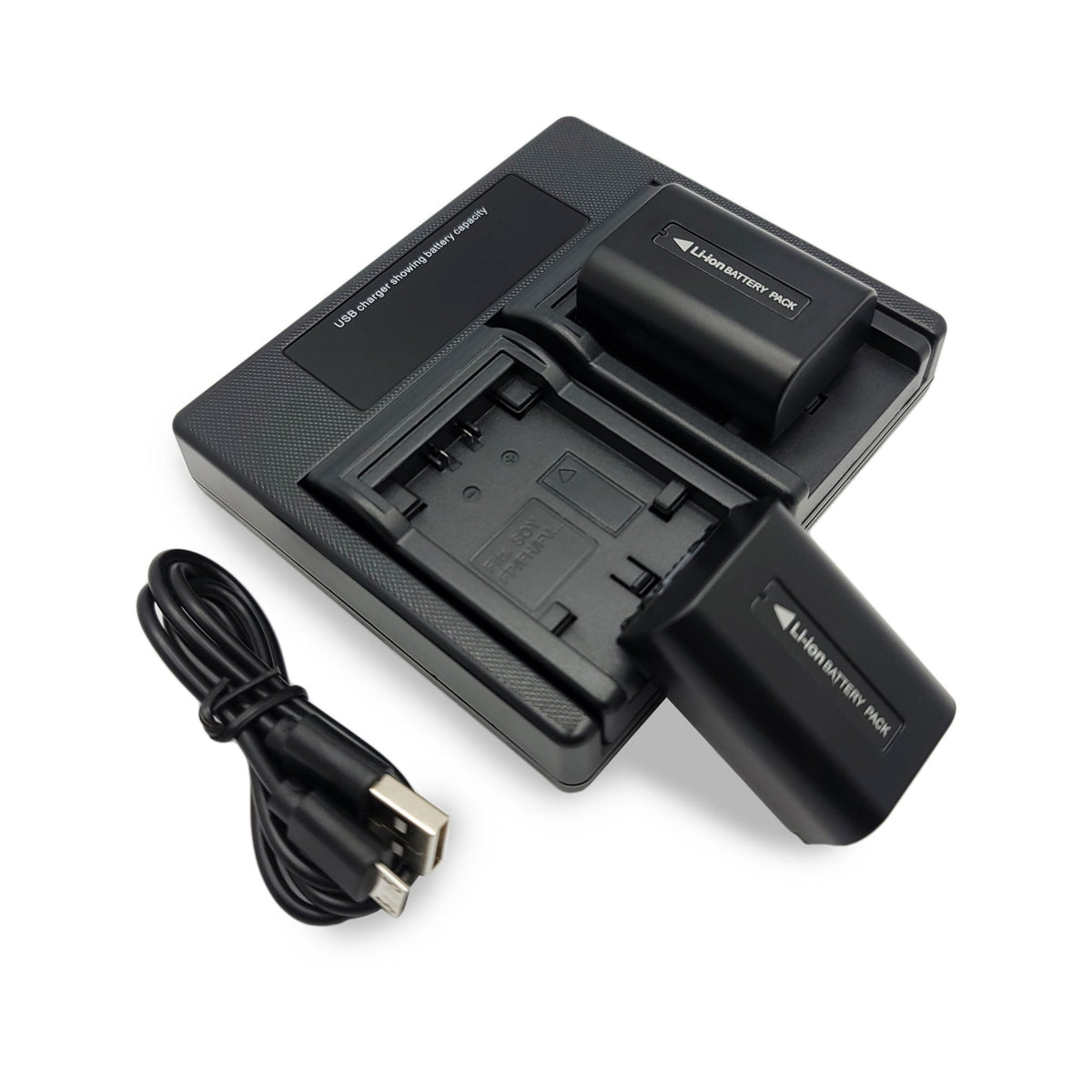 Hridz NP-FV50 2 Batteries & Dual Charger Pack for Sony HDR-XR Series Camcorders