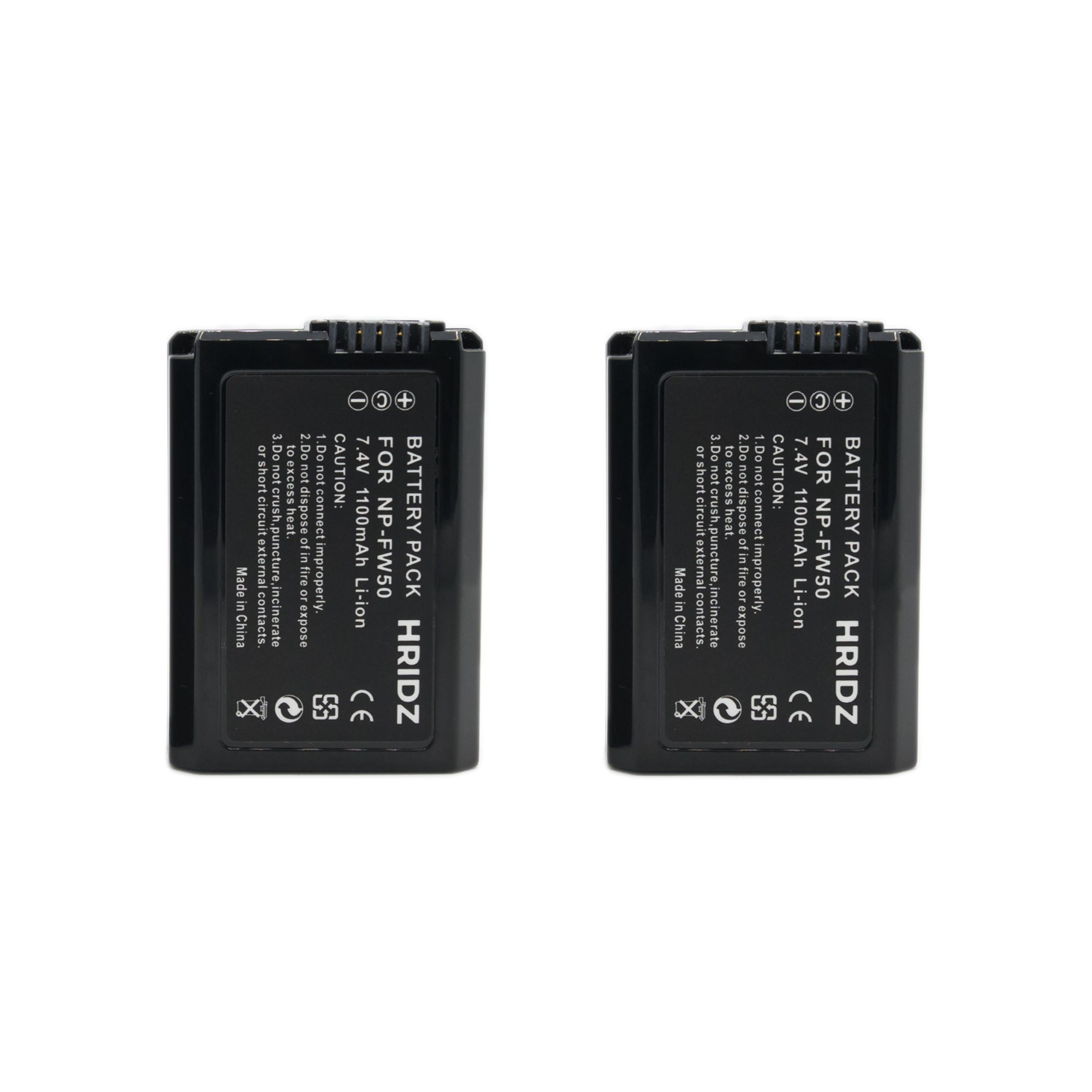 Hridz NP-FW50 Battery for SONY NP-FW50 Alpha A7 A7II NEX-3 NEX-3N NEX-5 NEX-6 NEX-7