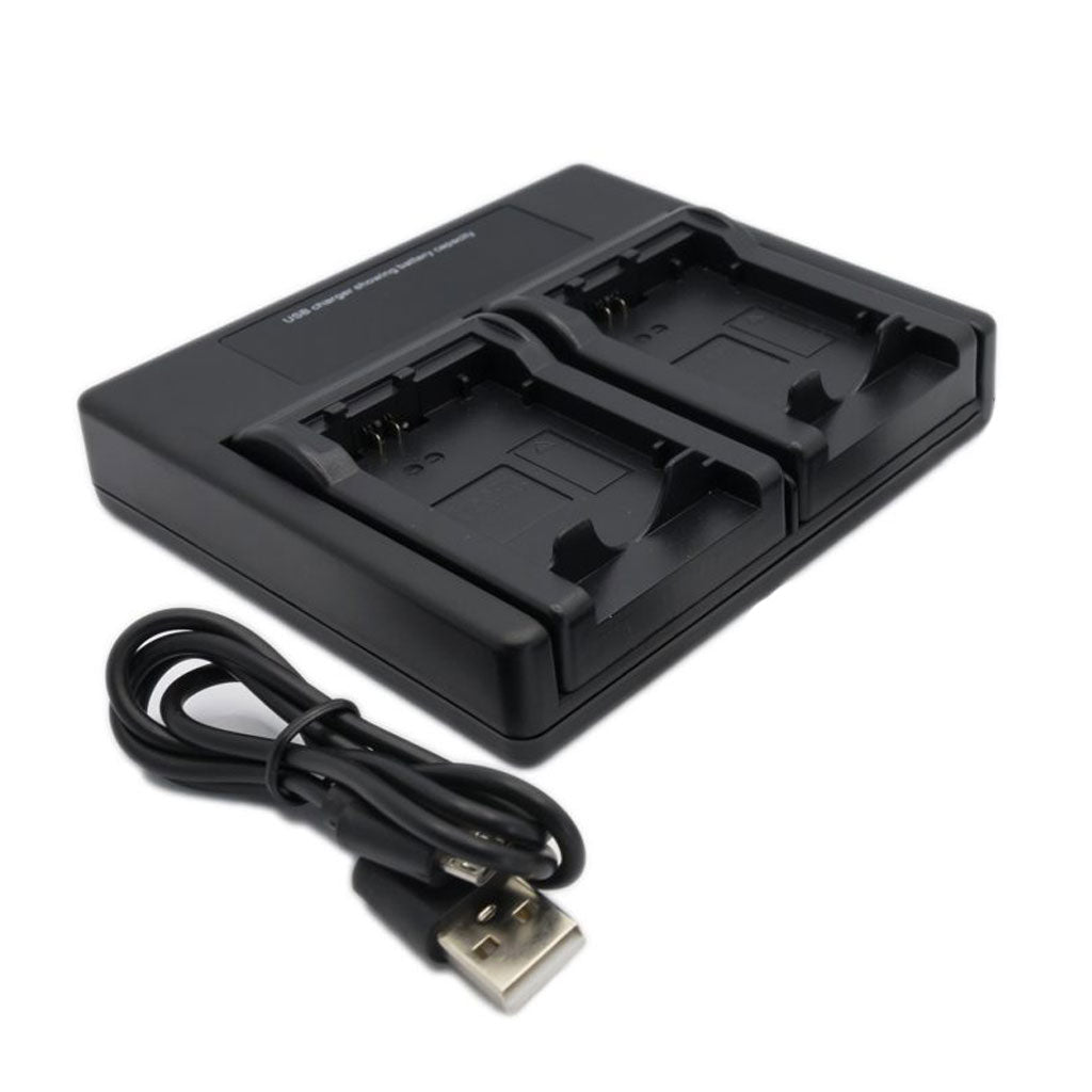 Hridz NP-FW50 Dual Battery Charger for Sony A6000, A6400, A7 II, ZV-E10, NEX & RX10