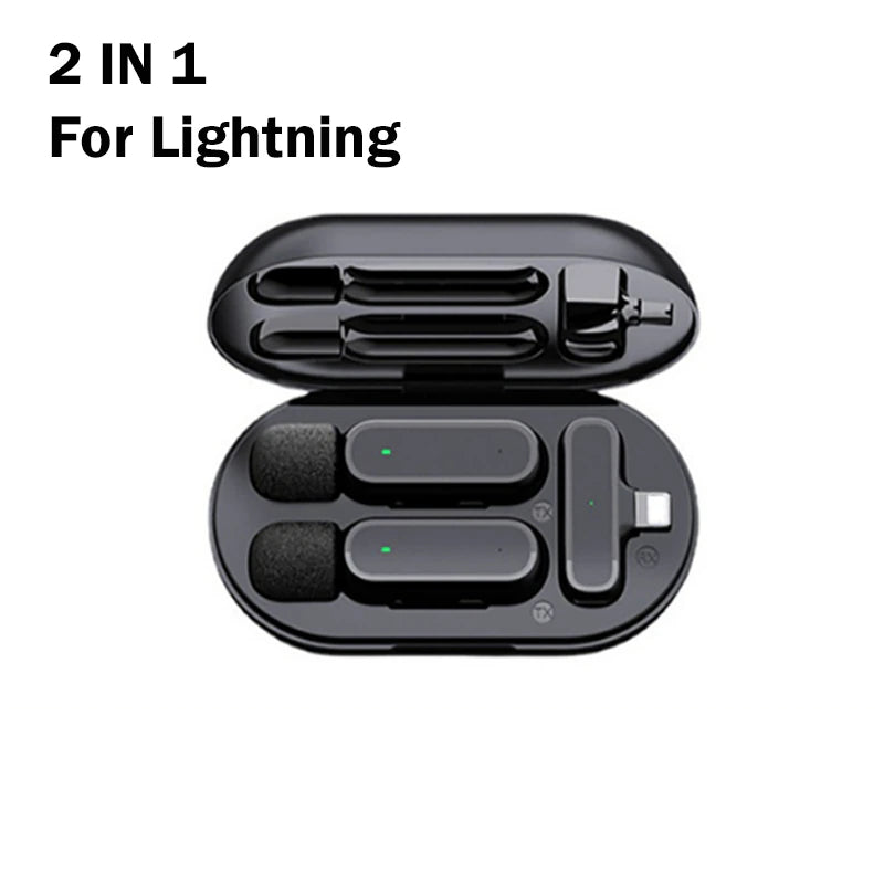 Hridz Professional Wireless Lavalier Microphone Set with Portable Charging Box