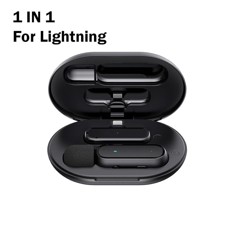 Hridz Professional Wireless Lavalier Microphone Set with Portable Charging Box