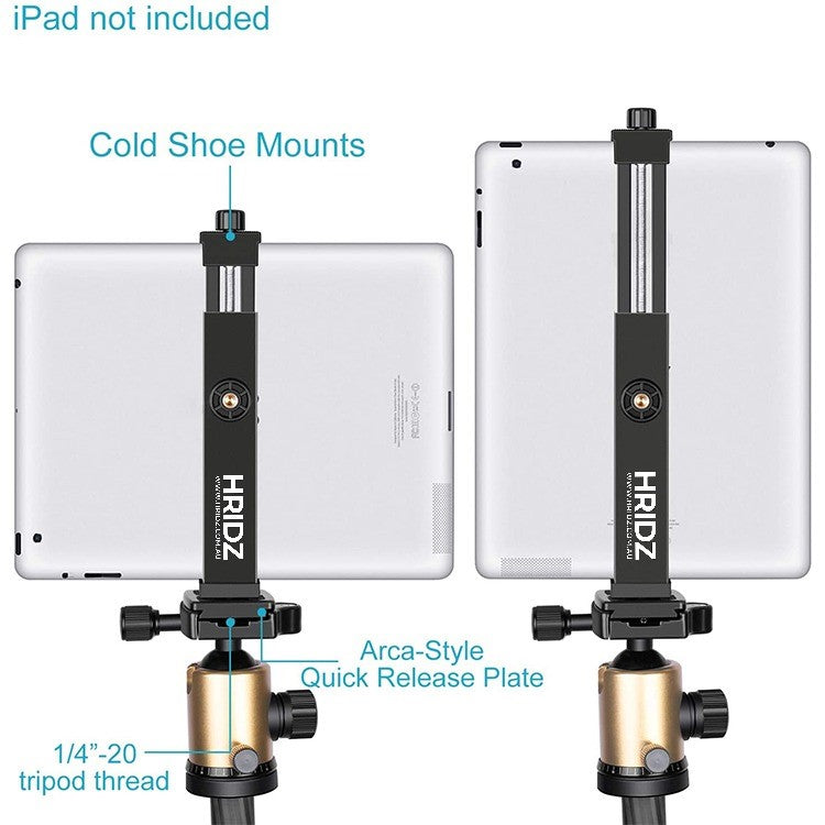 Hridz Tablet Holder 16-23.5cm ABS Mount for iPad & Tablets Tripod & Monopod Compatible