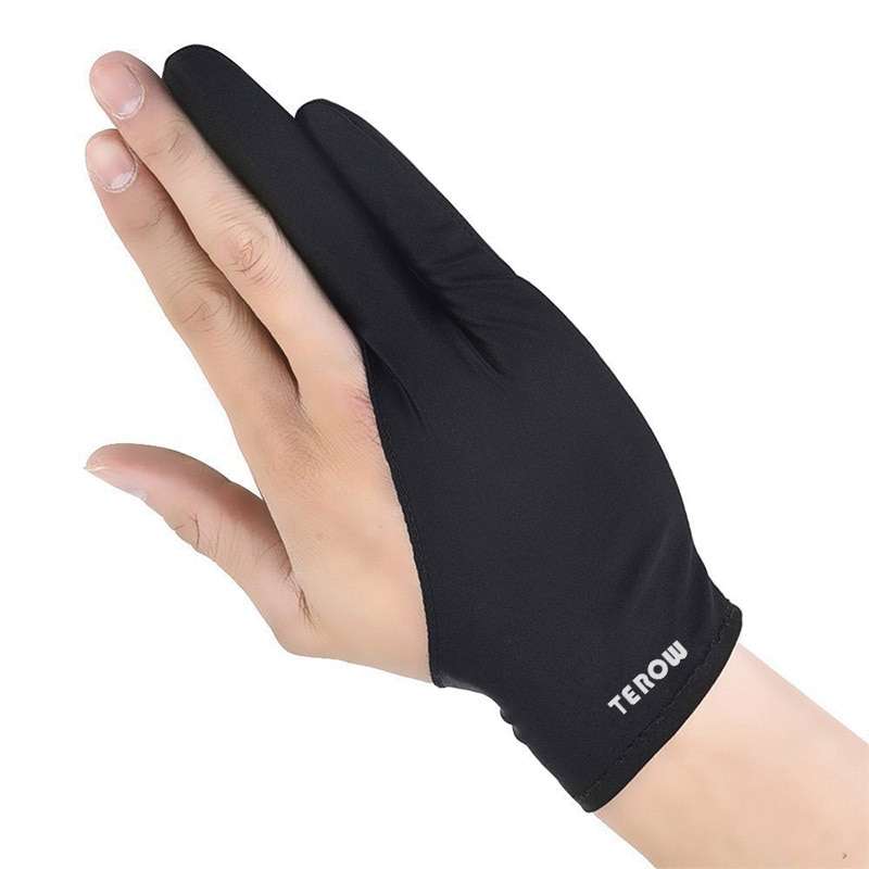 Terow Artist Glove Australia for Drawing Tablet 2 finger Anti-Fouling Both for Right Left Hand