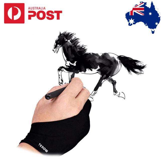 Terow Artist Glove Australia for Drawing Tablet 2 finger Anti-Fouling Both for Right Left Hand
