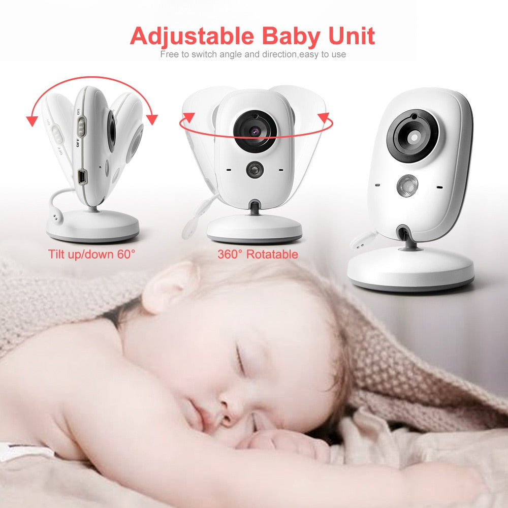 Video Baby Monitor camera with 3.2" LCD Wireless No app needed Audio Monitor with Camera Baby Alarm