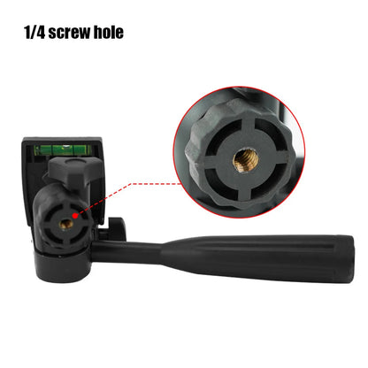 1/4” 3D PTZ Tripod Head with 360° Rotation & 90° Tilt for Mobile Phone, DSLR & Live Streaming