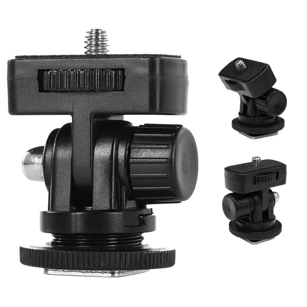 1/4” Quick Release Monitor Mount with Cold Shoe – Swivel & Tilt Adjustable Camera Holder