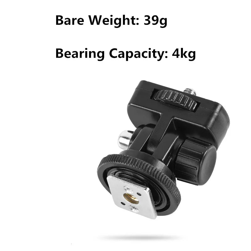 1/4” Quick Release Monitor Mount with Cold Shoe – Swivel & Tilt Adjustable Camera Holder