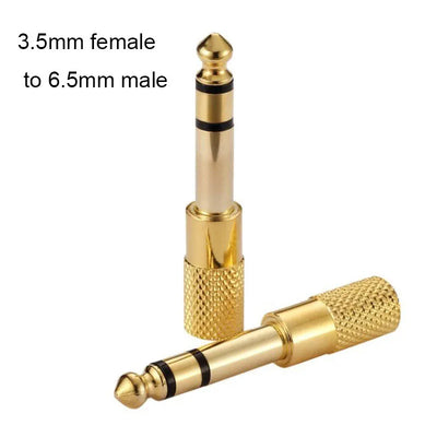 1-Pcs 3.5mm Female Jack Stereo to 6.35mm Jack Adapter for Earphone 1/4" Guitar