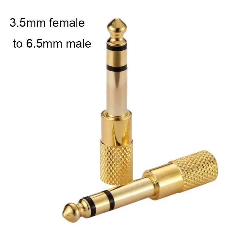 1-Pcs 3.5mm Female Jack Stereo to 6.35mm Jack Adapter for Earphone 1/4" Guitar