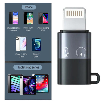 2 Pcs Hridz Lightning to USB Female OTG Adapter — Audio DAC Headphone Adapter for iPhone & iOS