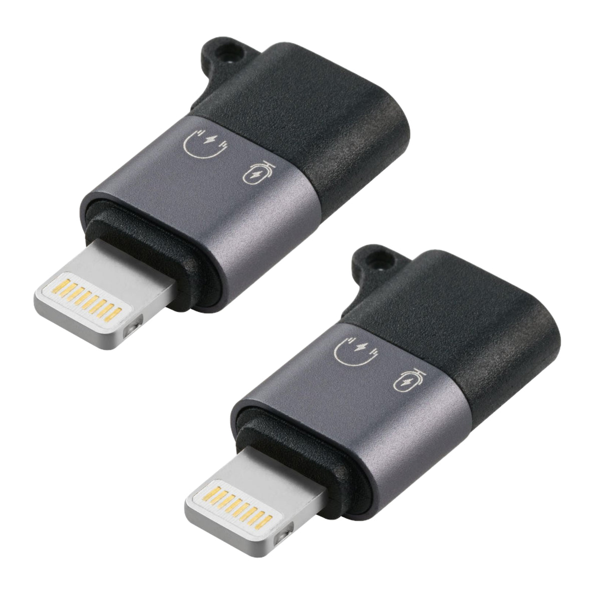 2 Pcs Hridz Lightning to USB Female OTG Adapter — Audio DAC Headphone Adapter for iPhone & iOS