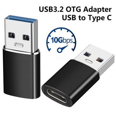 2 Pcs Ultra Fast OTG adapter USB-C to USB-A Converter 10Gbps