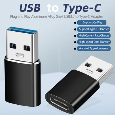 2 Pcs Ultra Fast OTG adapter USB-C to USB-A Converter 10Gbps