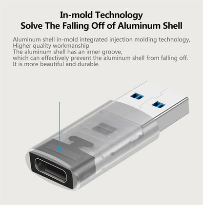 2 Pcs Ultra Fast OTG adapter USB-C to USB-A Converter 10Gbps