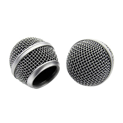 2Pcs Hridz Microphone Grill Ball Replacement - Metal Mic Grille Cover for SM58 & BETA 58A with Foam Windscreen