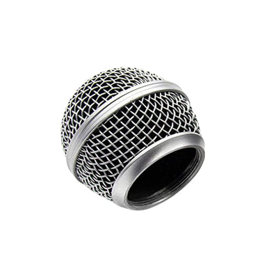 2Pcs Hridz Microphone Grill Ball Replacement - Metal Mic Grille Cover for SM58 & BETA 58A with Foam Windscreen