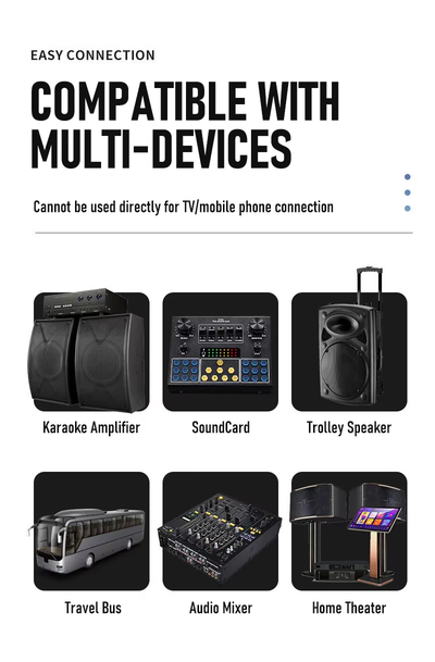 Hridz U8 Rechargeable 2.4GHz Dual Wireless Microphone System for Karaoke, DJ Live Performances