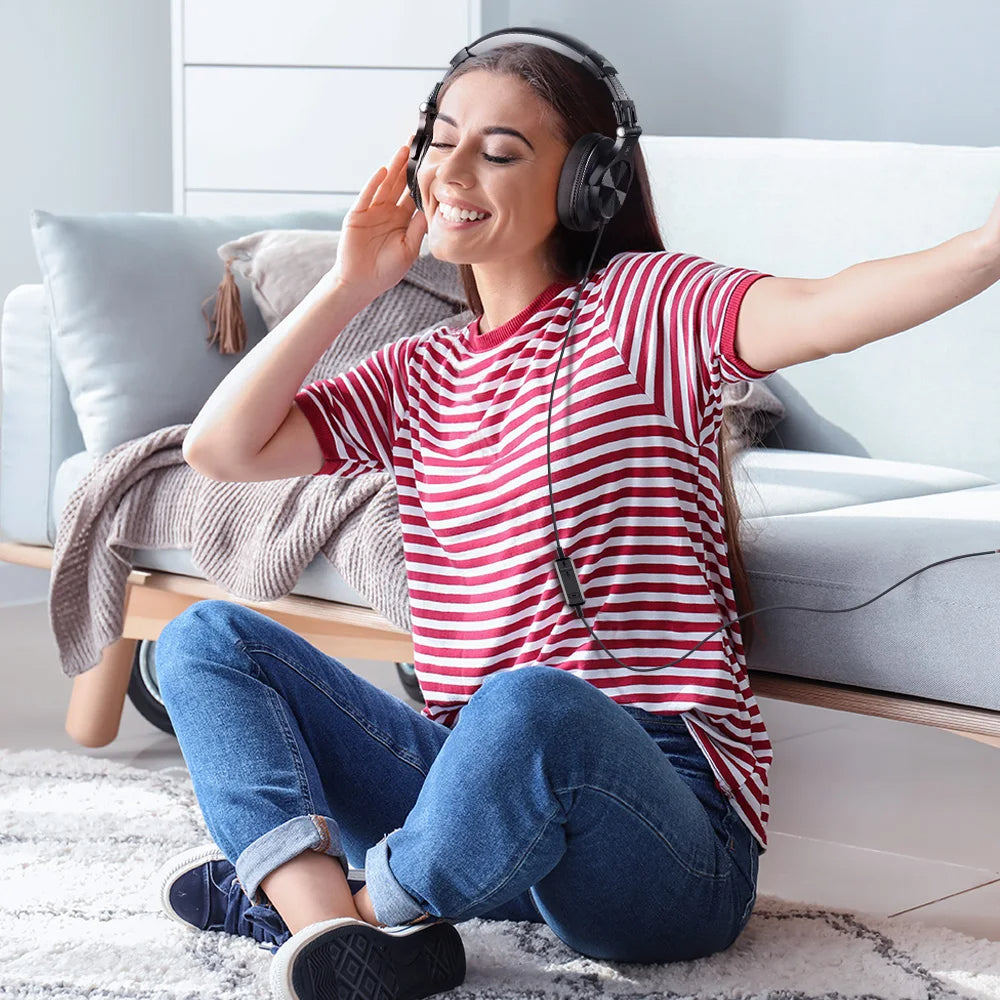 A71D Wired Gaming Headset Gamer Over Ear Hi-Res Audio Headphones With Detachable Microphone