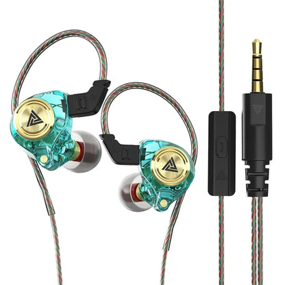 AK3 Wired In-Ear Monitor IEM Earphone with Microphone HiFi Music Monitor Bass Headphone