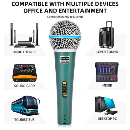 Beta 58A Supercardioid Dynamic Microphone – Professional Wired Vocal Mic for Studio, Karaoke, Streaming & Stage Performance