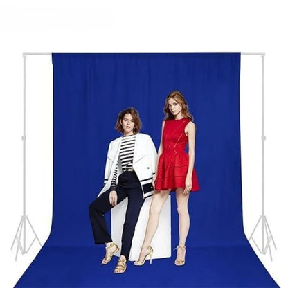 Blue 2Mx3M Hridz Muslin Backdrops for Photography Cloth Screen Photo Background Color Chromakey for Studio Video Wedding Ceremony Home Decoration