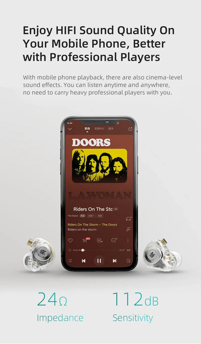 EDX PRO In ear monitors Wired Earphones No-Mic IEM HIFI Stereo Bass Music Earbuds IEM