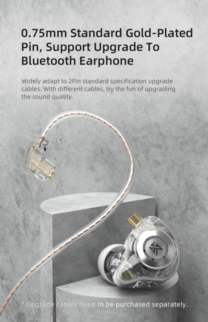 EDX PRO In ear monitors Wired Earphones No-Mic IEM HIFI Stereo Bass Music Earbuds IEM