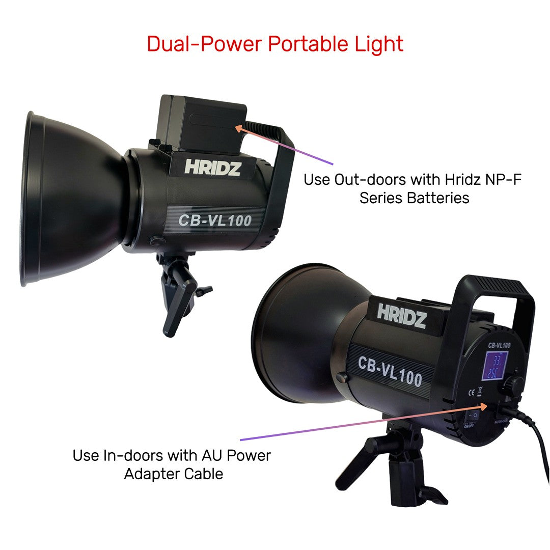 HRIDZ 100W Indoor-Outdoor Bi-Colour LED Video Light for Photography Filmmaking