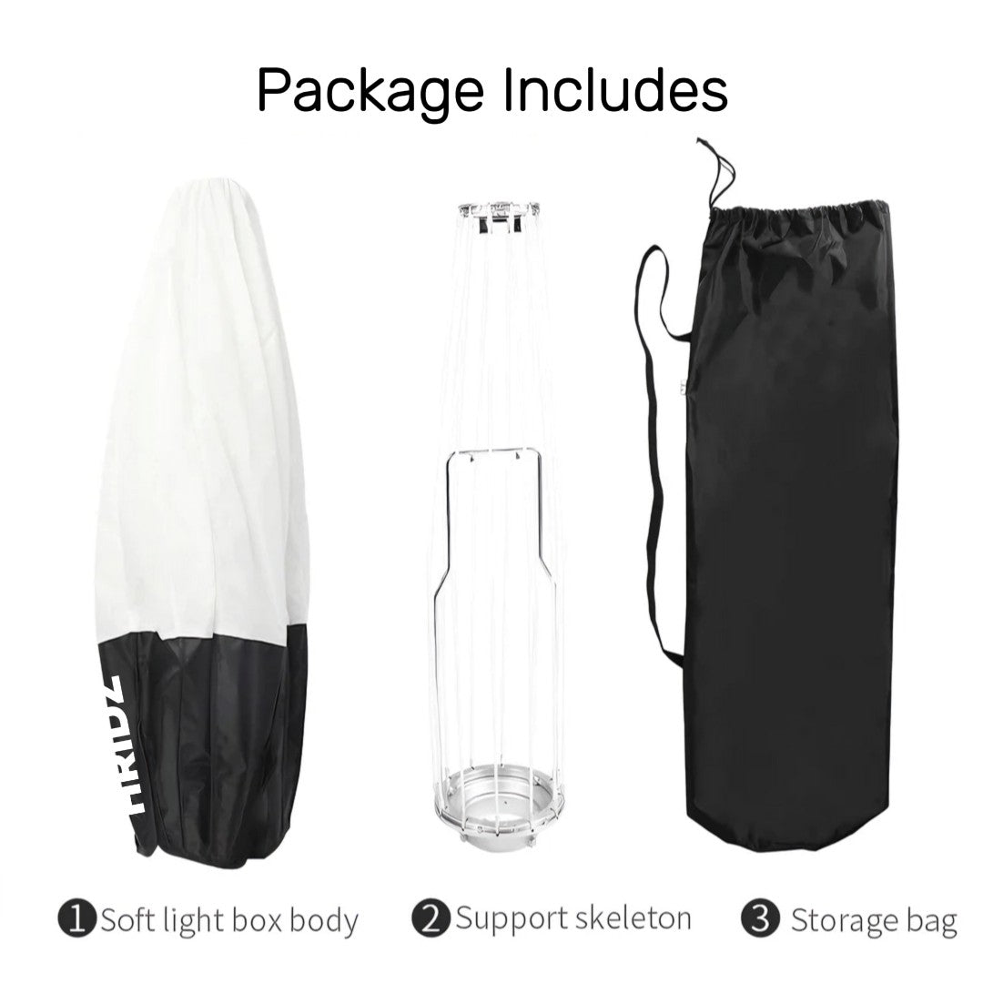 HRIDZ GLS65 65cm Globe Lantern Softbox with Bowens Mount – Collapsible 360° Spherical Diffuser for Studio Flash & LED Video Lights
