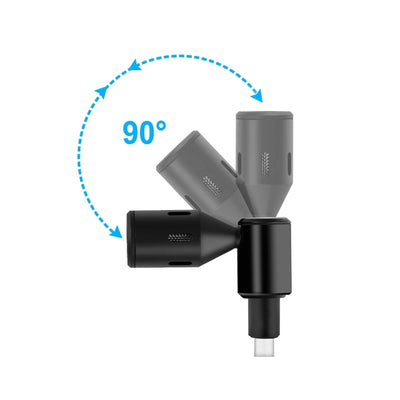HRIDZ Portable Mini Microphone 3.5mm Stereo OR Type-C Flexural Bendable Mic