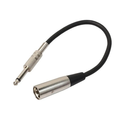 Hridz 1/4” 6.35mm Stereo Jack to 3-Pin XLR Audio Cable – Professional Mic Adapter Cord for Speaker Amplifier (30cm)