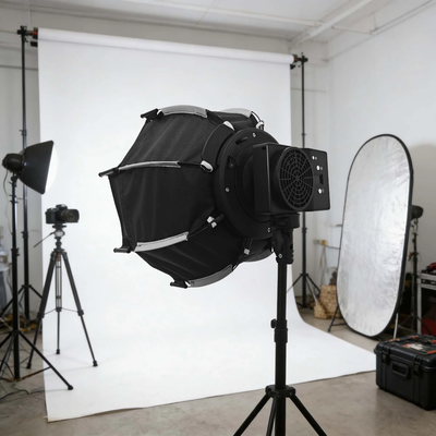 HRIDZ 30cm Portable Octagonal Softbox with Grid – Quick Release Deep Soft Light Modifier for LED Video Lights & Photography