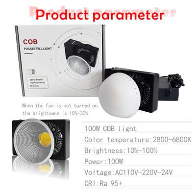 Hridz 100W COB LED Video Light Bi-Color 2800K-6800K Continuous Studio Photography Lighting Kit with Softbox for YouTube, Filmmaking Product Photography