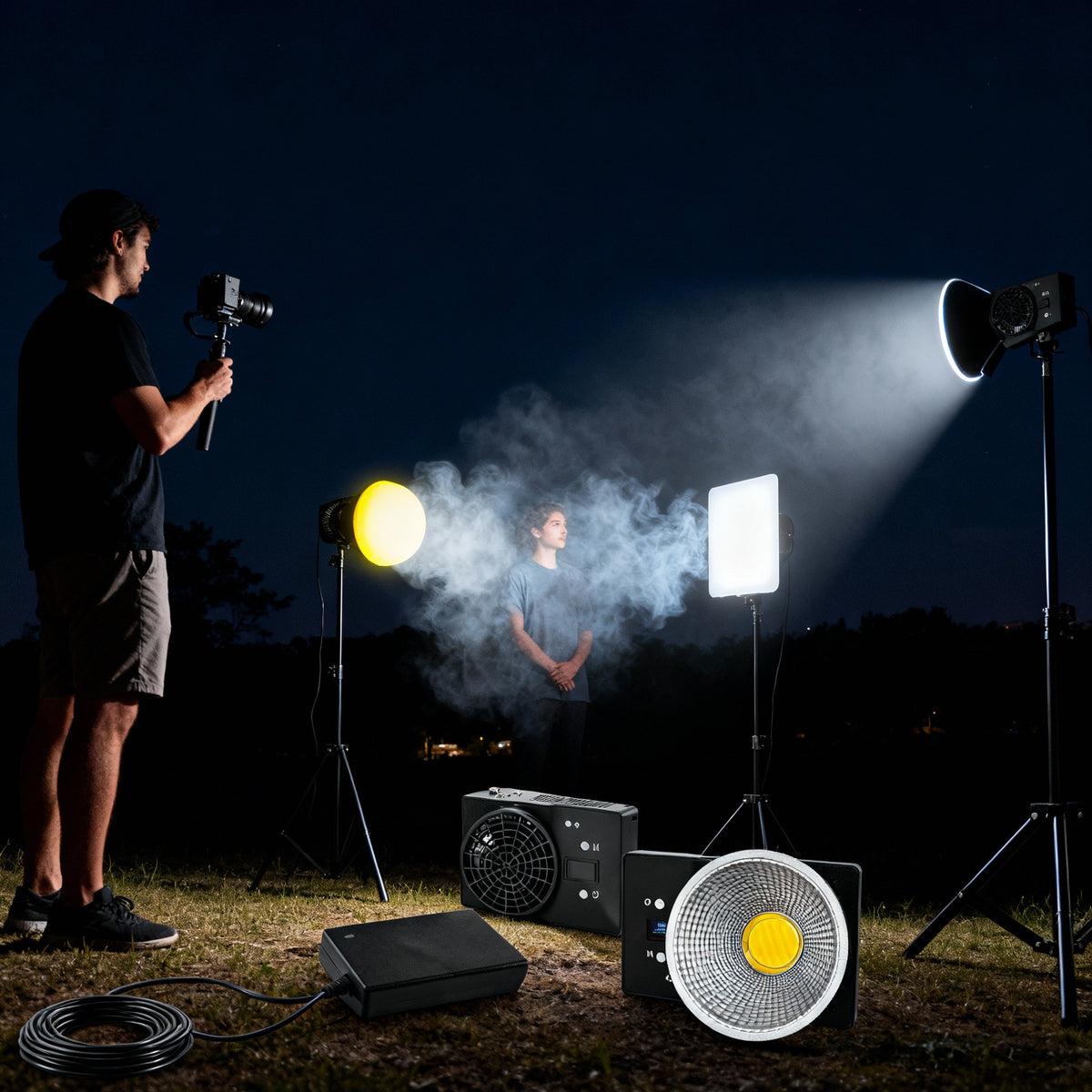 Hridz 100W COB LED Video Light Bi-Color 2800K-6800K Continuous Studio Photography Lighting Kit with Softbox for YouTube, Filmmaking Product Photography