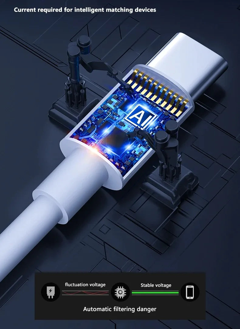 Hridz 100W USB Type-C To Type-C Cable PD Fast Charging Cable For Android Samsung